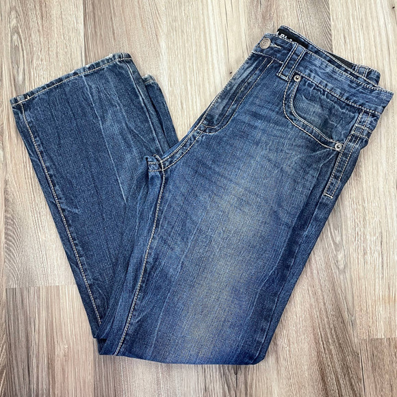 Black Other - CJ Black Premium Jeans Mens 33 x 32 Relaxed Fit Straight Leg Embellished Denim